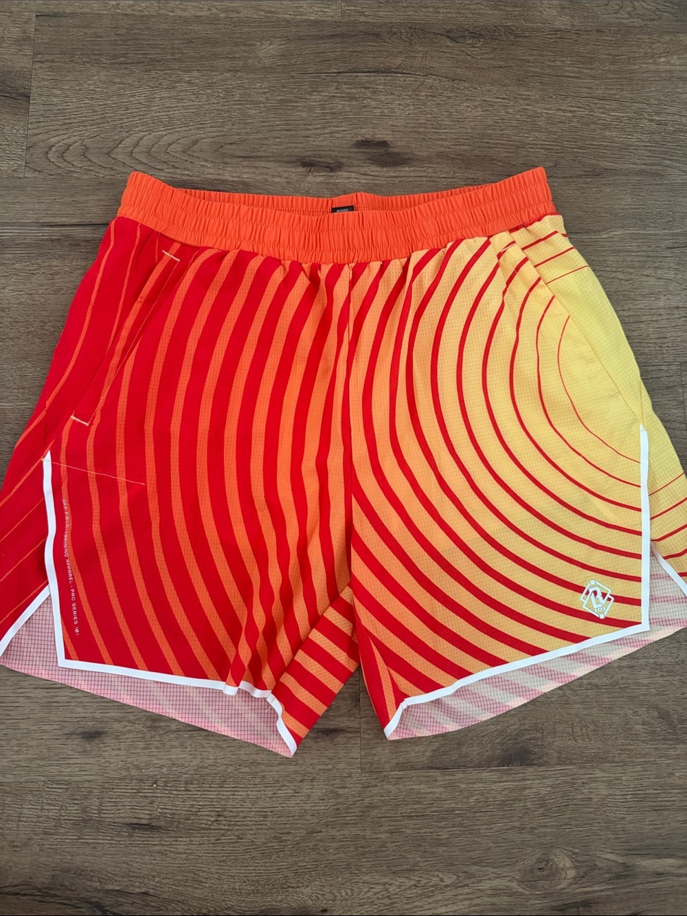 Baseball Lifestyle 101 Gradient Red-Orange-Yellow Athletic Shorts